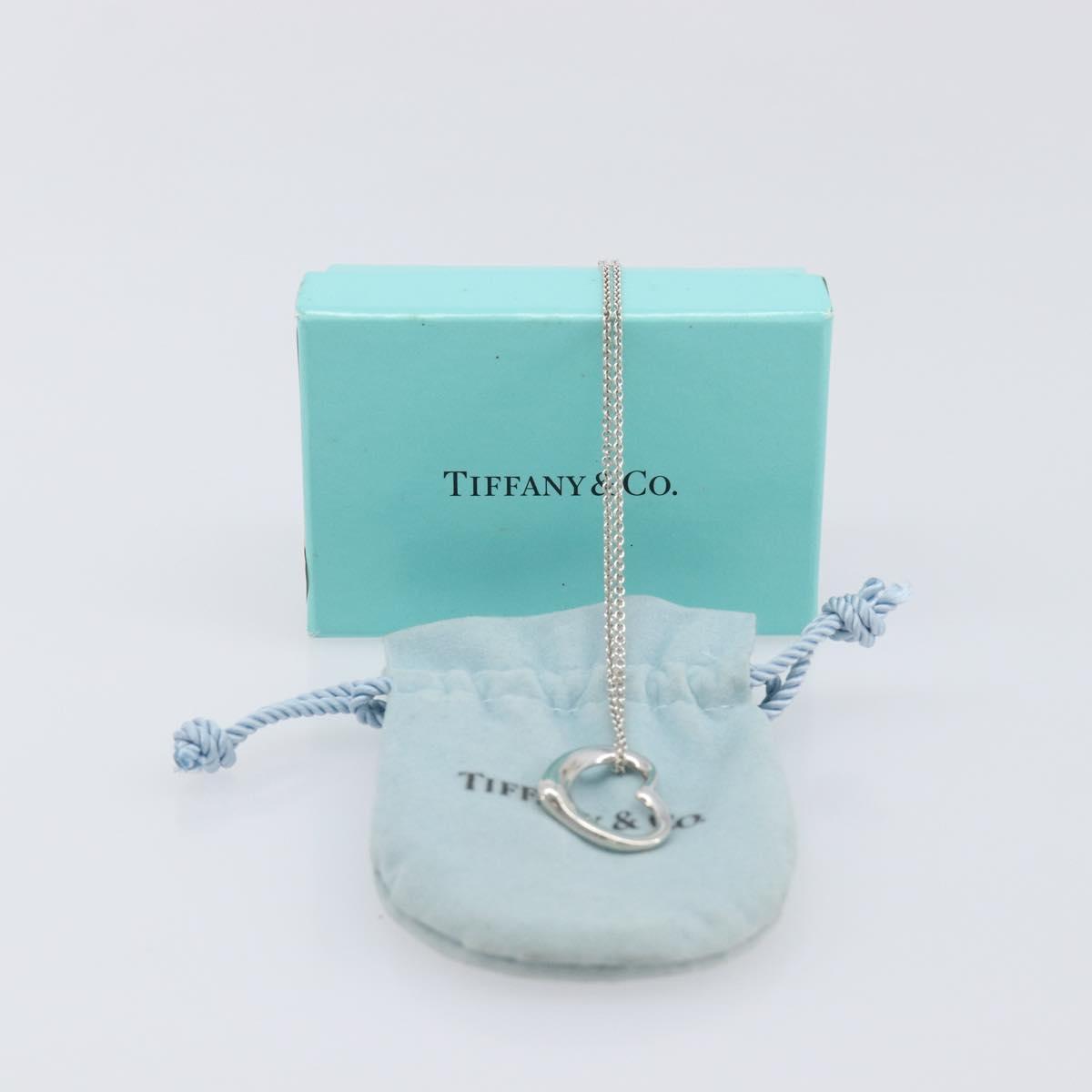 Tiffany & Co. Open Heart Necklace Ag925 Silver Auth 205493M
