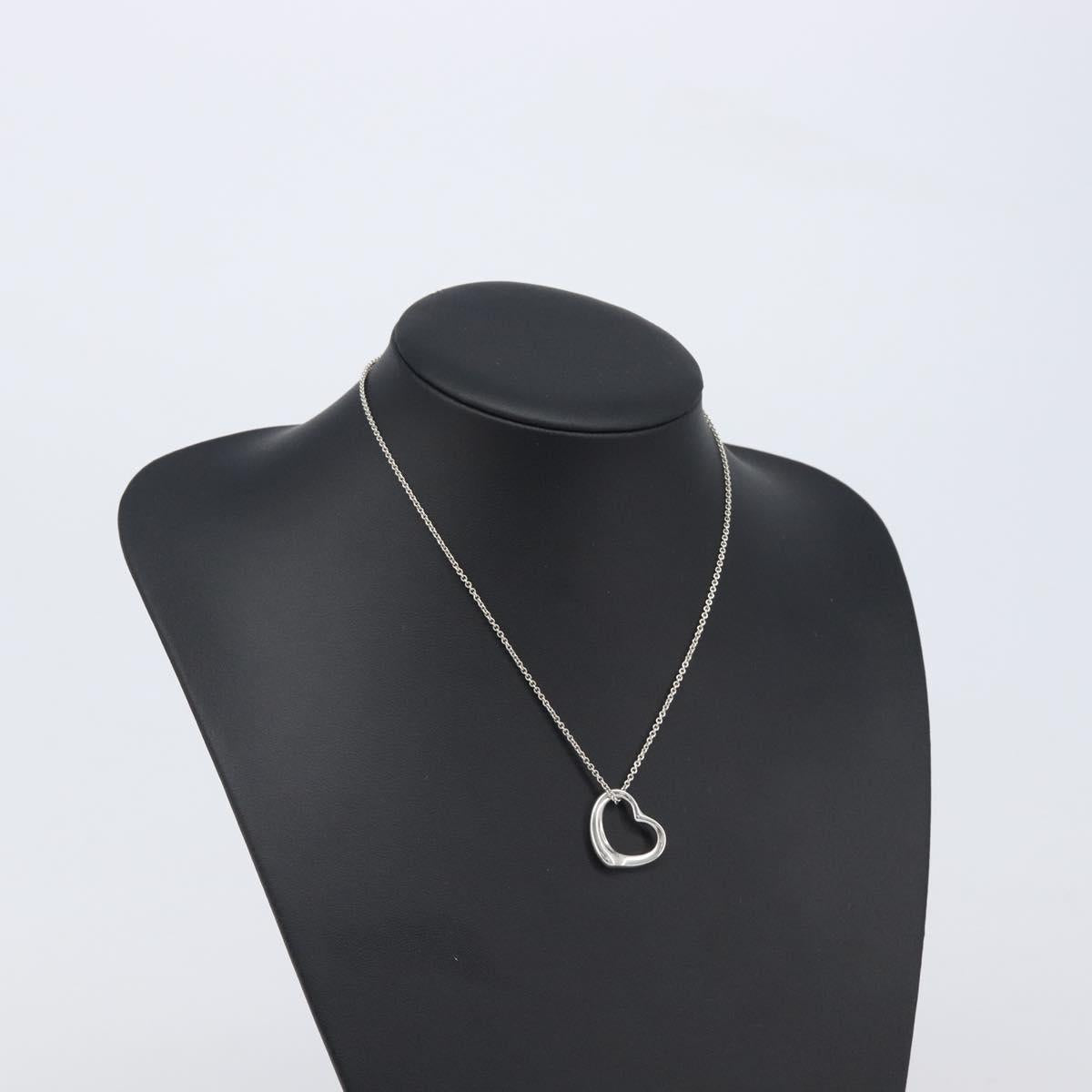 Tiffany & Co. Open Heart Necklace Ag925 Silver Auth 205493M