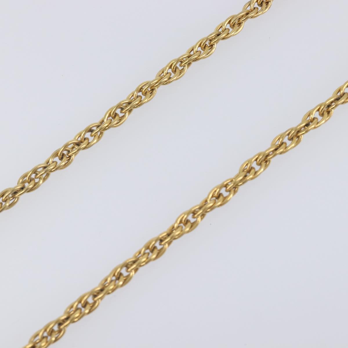 CHANEL Necklace metal Gold CC Auth 205494M