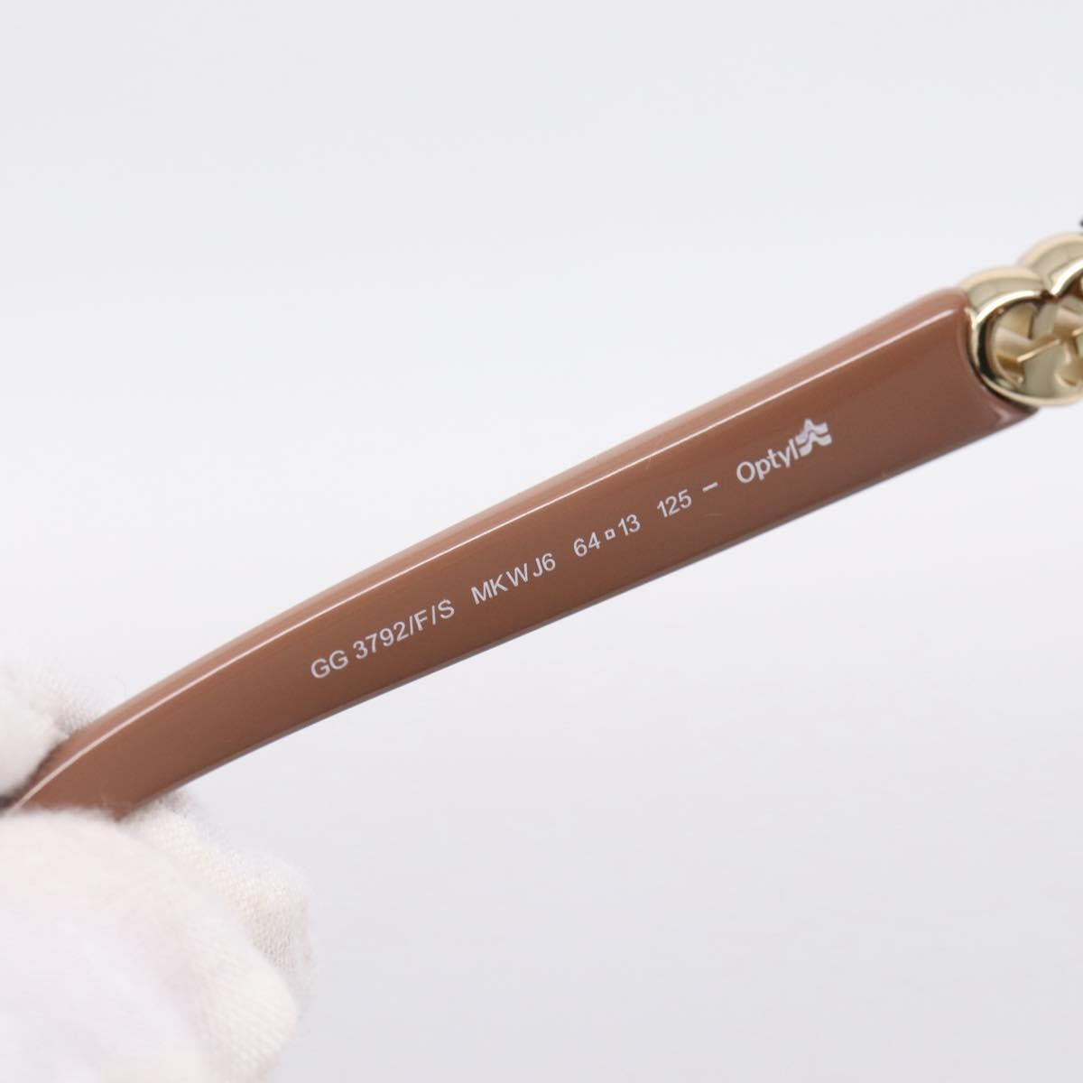GUCCI Sunglasses plastic Brown Auth 205499M