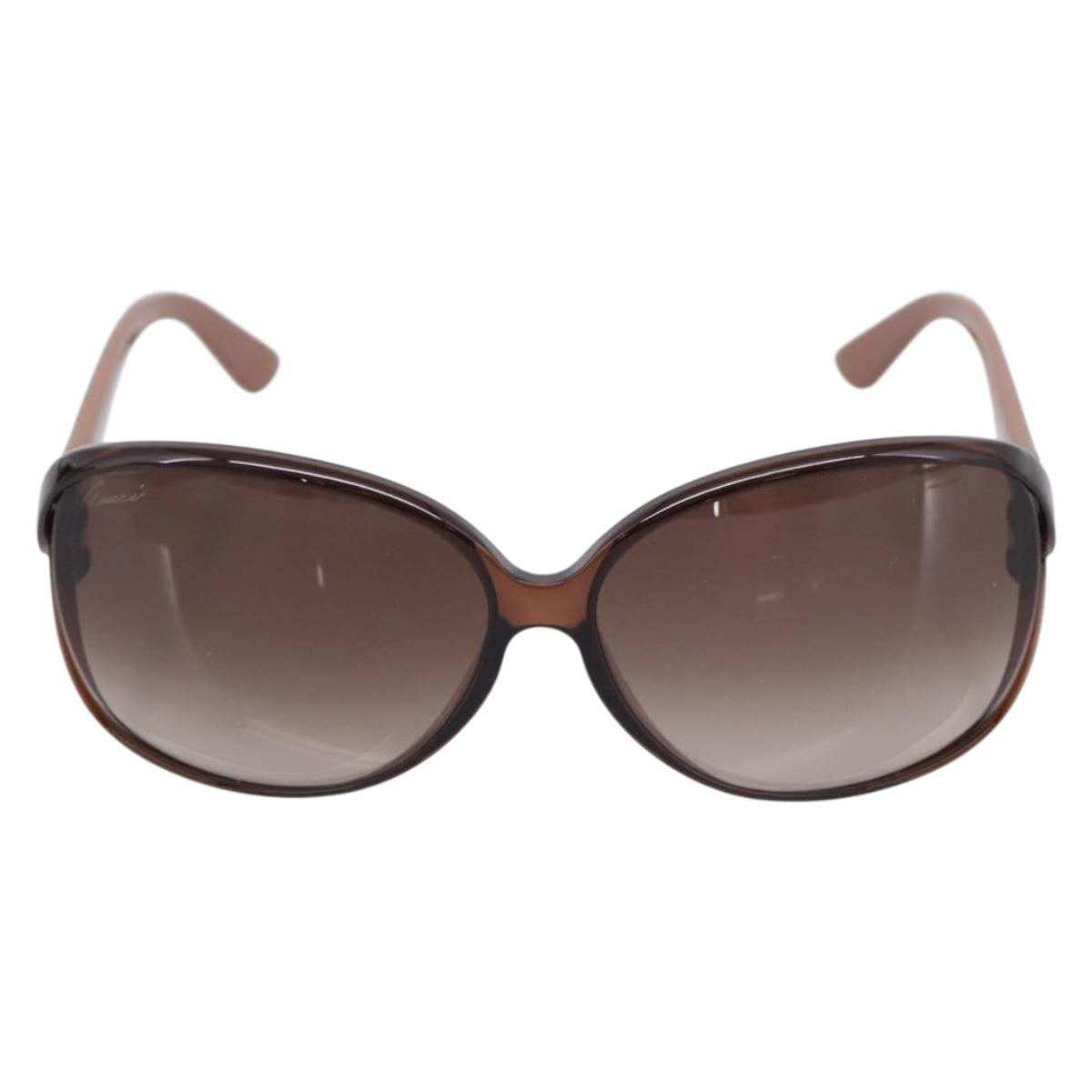 GUCCI Sunglasses plastic Brown Auth 205499M