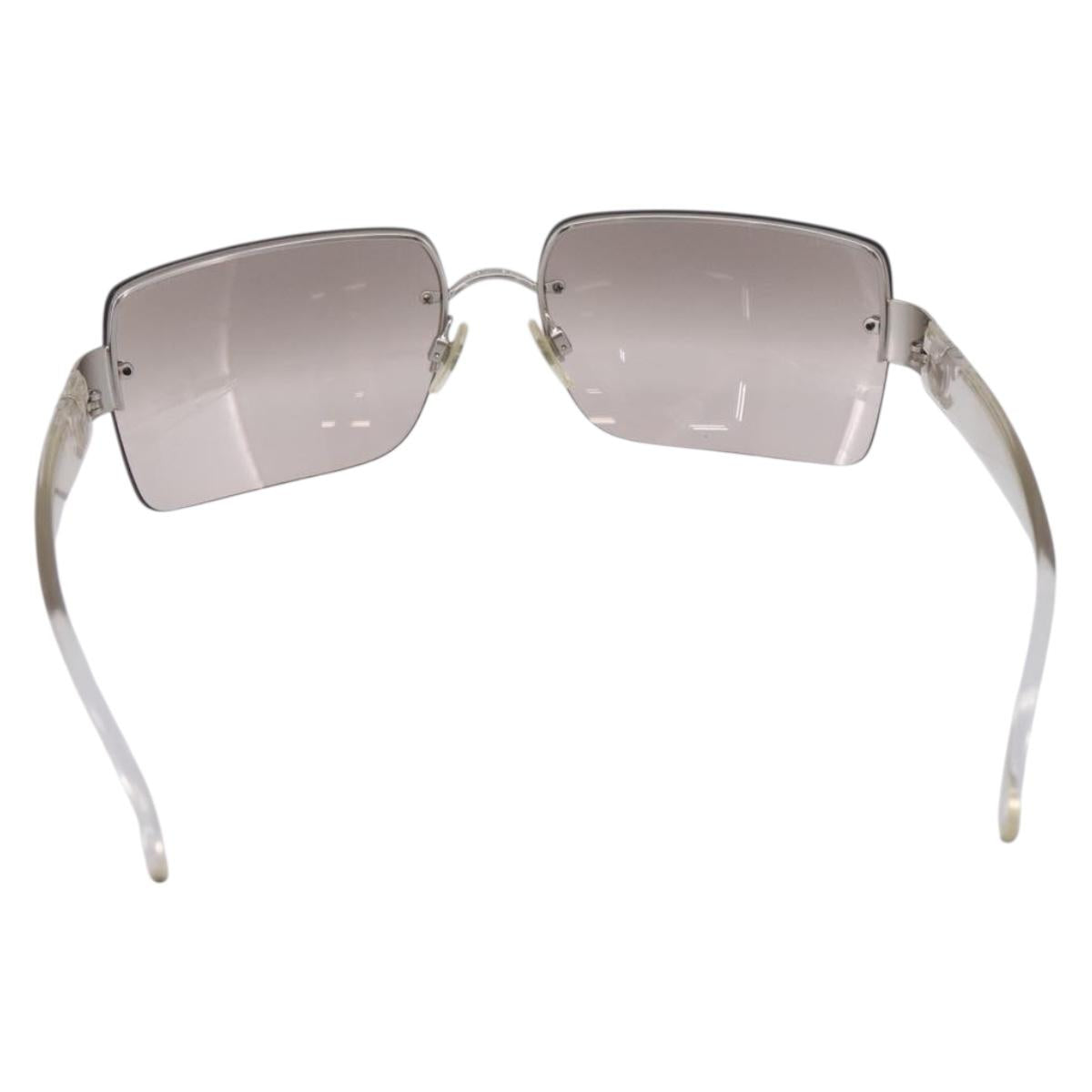 CHANEL Rimless Sunglasses plastic Clear CC Auth 205500M