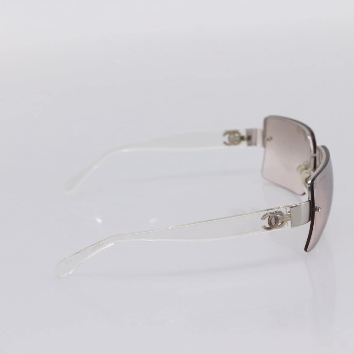 CHANEL Rimless Sunglasses plastic Clear CC Auth 205500M