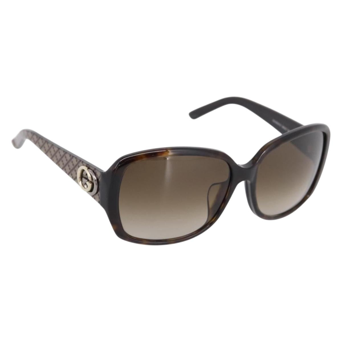 GUCCI Sunglasses plastic Brown Auth 205501M