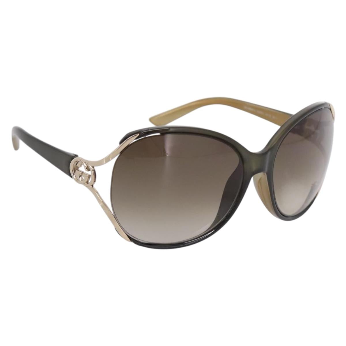 GUCCI Interlocking G Sunglasses plastic Green Auth 205502M