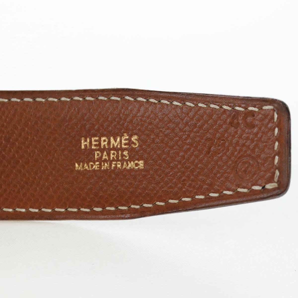 HERMES Constance H belt Belt Leather 65 Black Auth 205508M