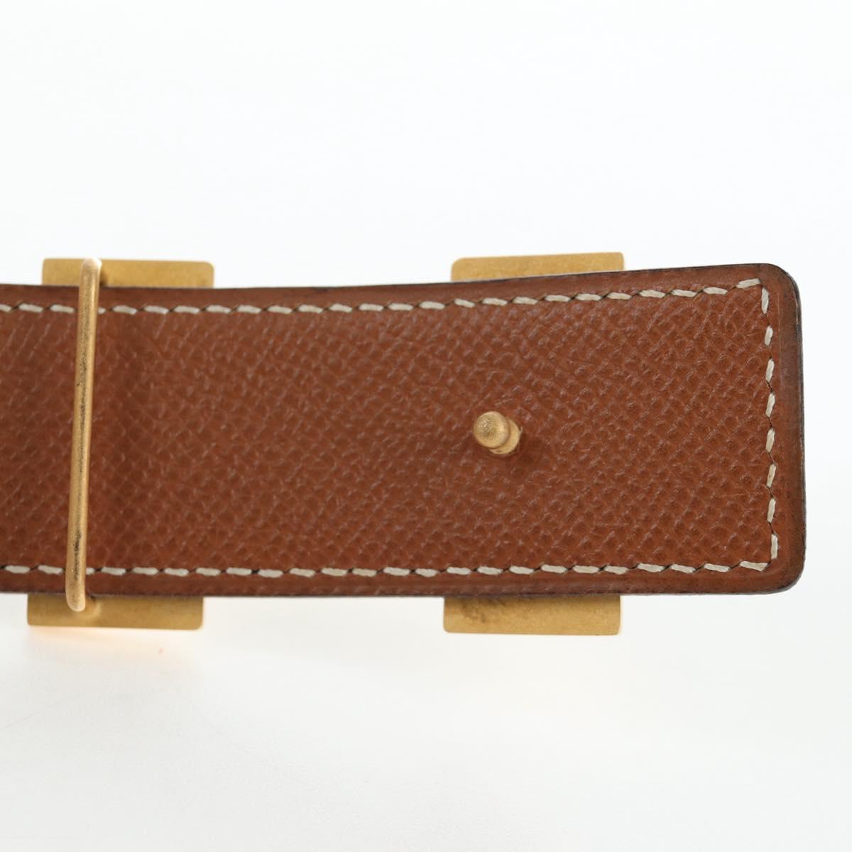 HERMES Constance H belt Belt Leather 65 Black Auth 205508M