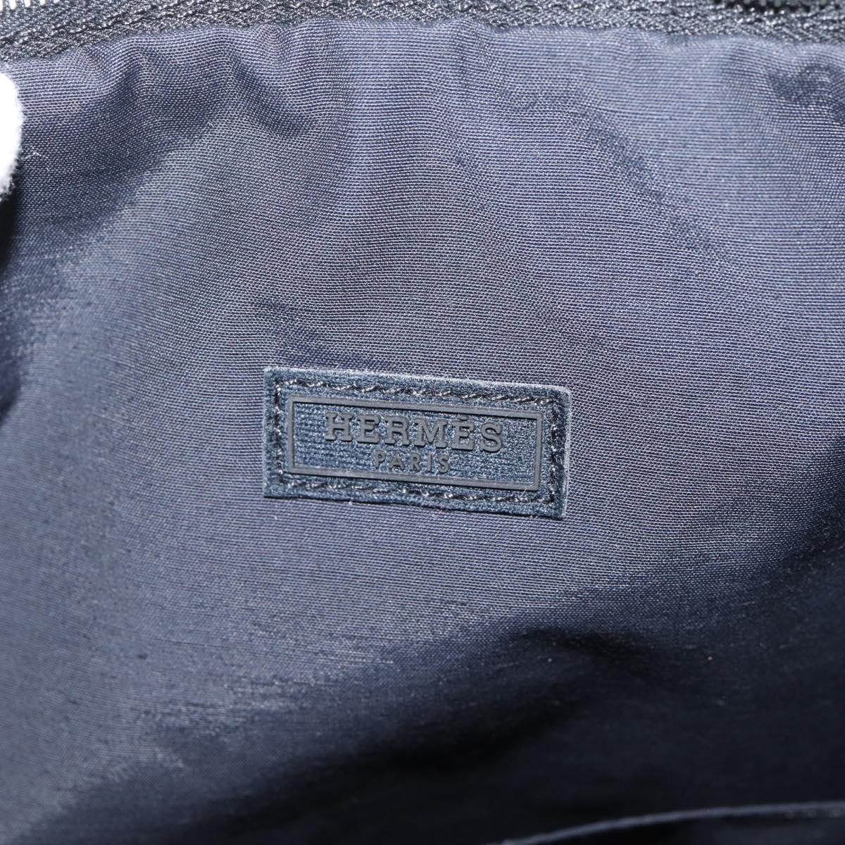 HERMES Bolide Pouch 30 Pouch Canvas Black Silver Auth 205509M