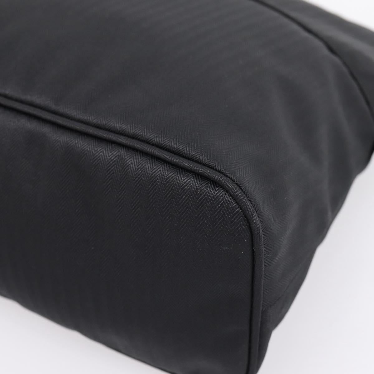 HERMES Bolide Pouch 30 Pouch Canvas Black Silver Auth 205509M