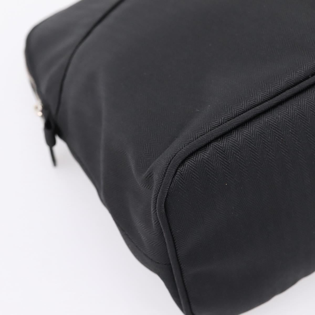 HERMES Bolide Pouch 30 Pouch Canvas Black Silver Auth 205509M