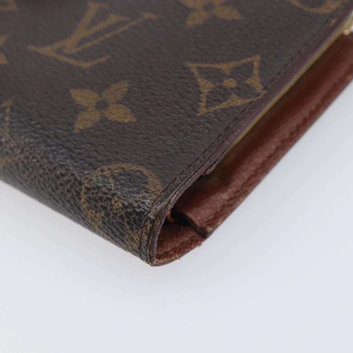LOUIS VUITTON Monogram Continental Clutch Wallet T61217 LV Auth 205513