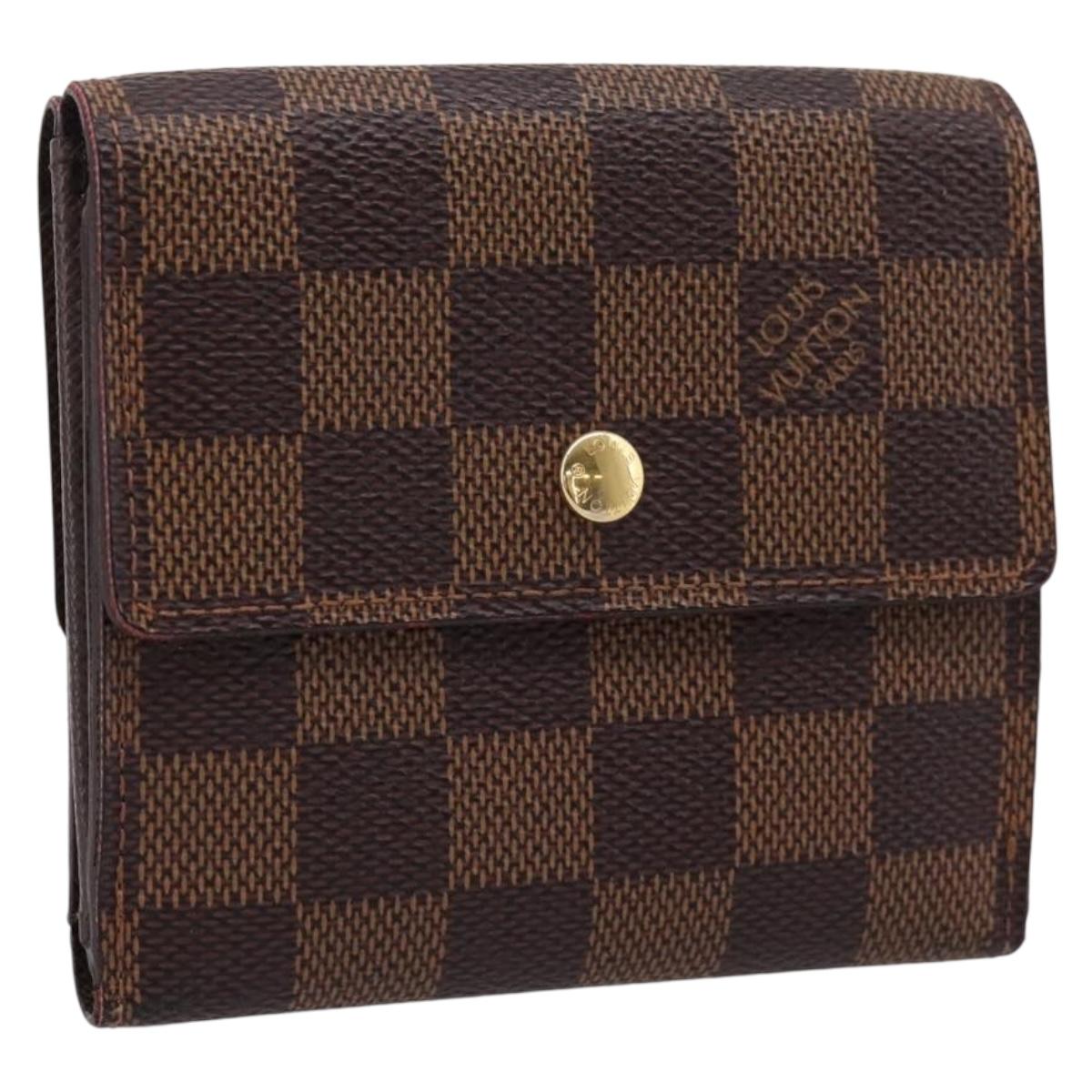 LOUIS VUITTON Damier Ebene Portefeuille Elise Wallet N61654 LV Auth 205514V