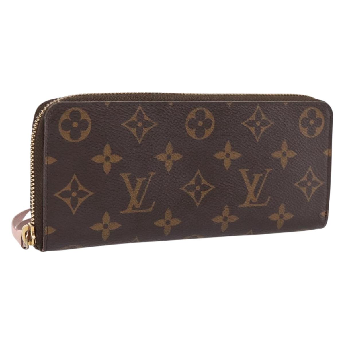 LOUIS VUITTON Portefeuille Clemence Wallet Rose Valerine M61298 LV Auth 205515V