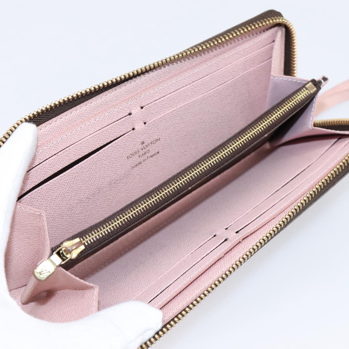 LOUIS VUITTON Portefeuille Clemence Wallet Rose Valerine M61298 LV Auth 205515V