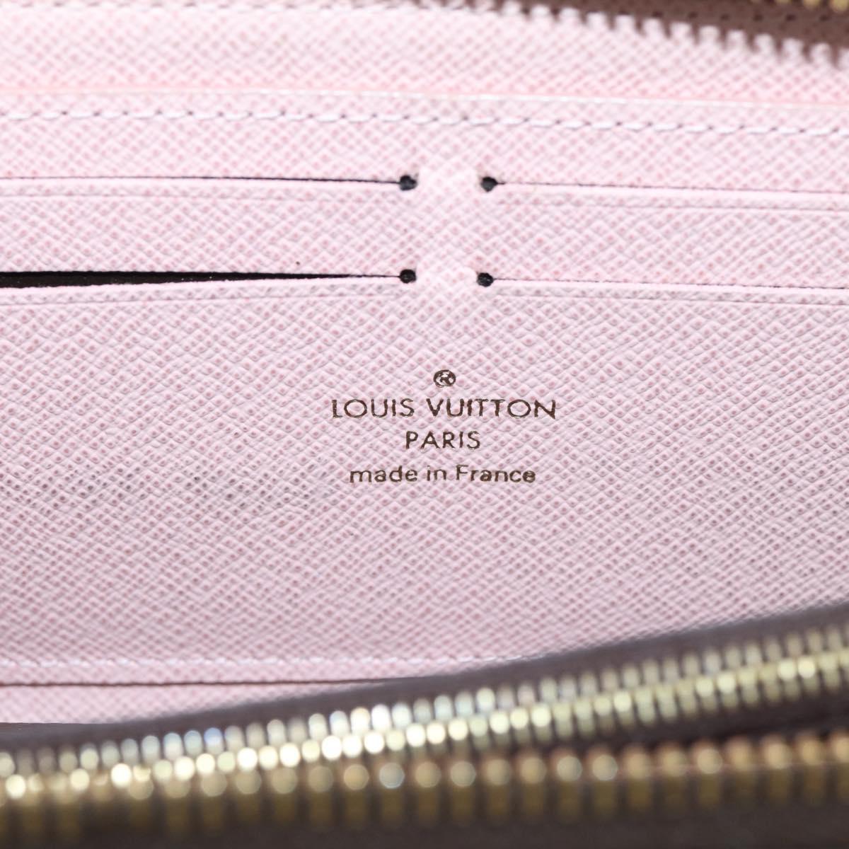 LOUIS VUITTON Portefeuille Clemence Wallet Rose Valerine M61298 LV Auth 205515V