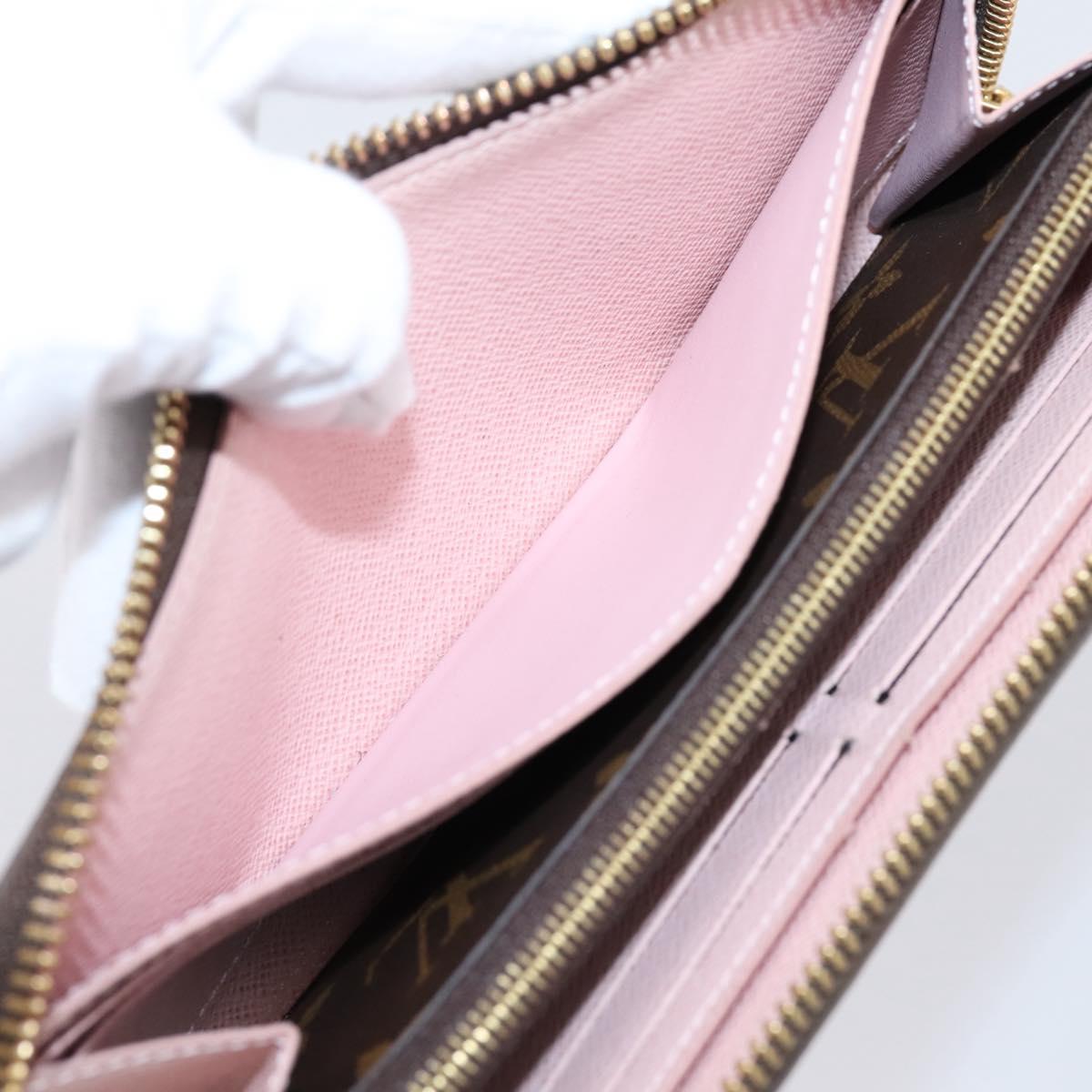 LOUIS VUITTON Portefeuille Clemence Wallet Rose Valerine M61298 LV Auth 205515V