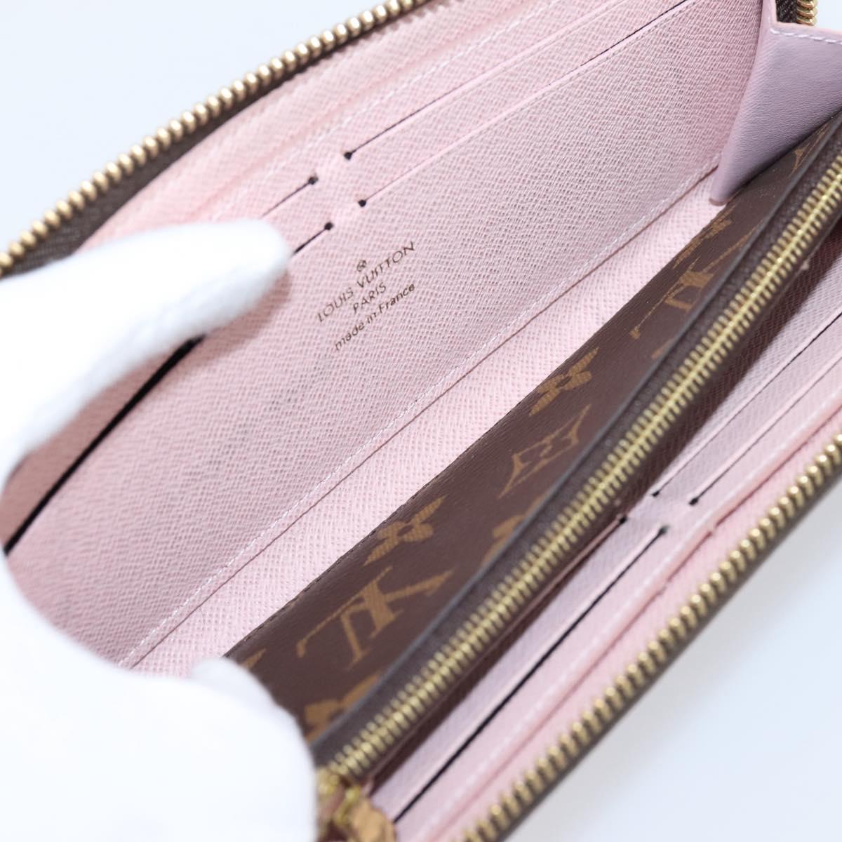 LOUIS VUITTON Portefeuille Clemence Wallet Rose Valerine M61298 LV Auth 205515V