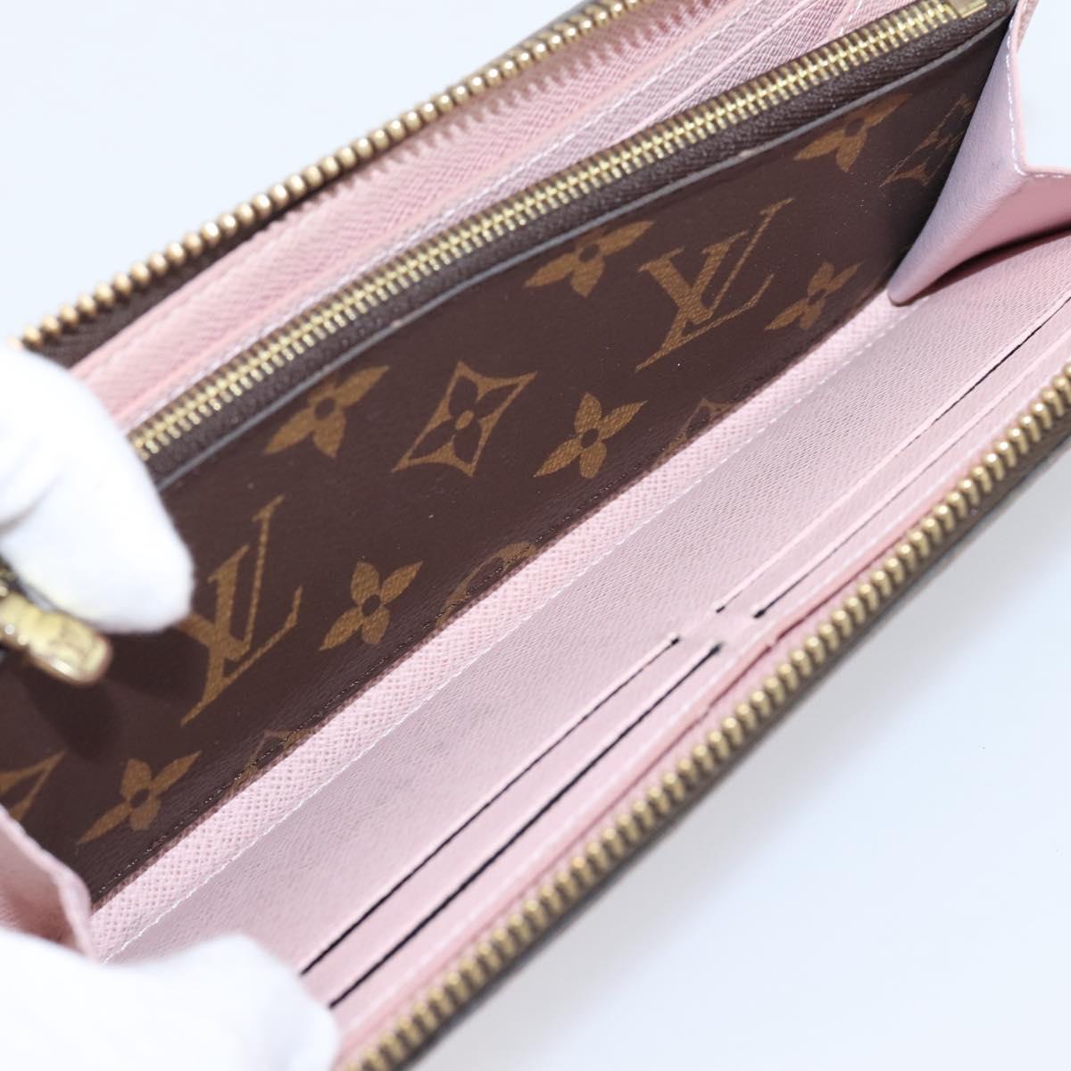 LOUIS VUITTON Portefeuille Clemence Wallet Rose Valerine M61298 LV Auth 205515V