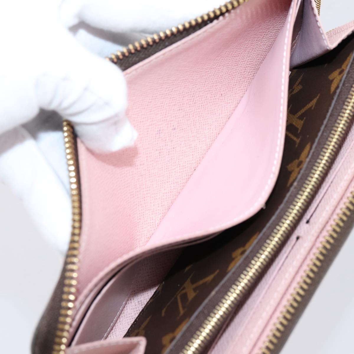 LOUIS VUITTON Portefeuille Clemence Wallet Rose Valerine M61298 LV Auth 205515V