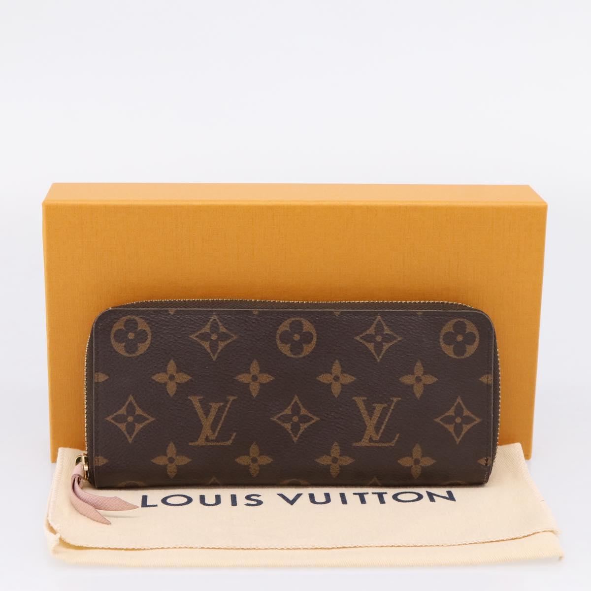 LOUIS VUITTON Portefeuille Clemence Wallet Rose Valerine M61298 LV Auth 205515V