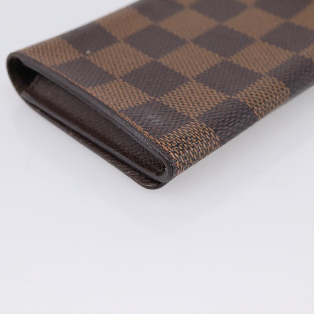 LOUIS VUITTON Damier Ebene Anvelop Cult De Vuitto Case N62920 LV Auth 205521