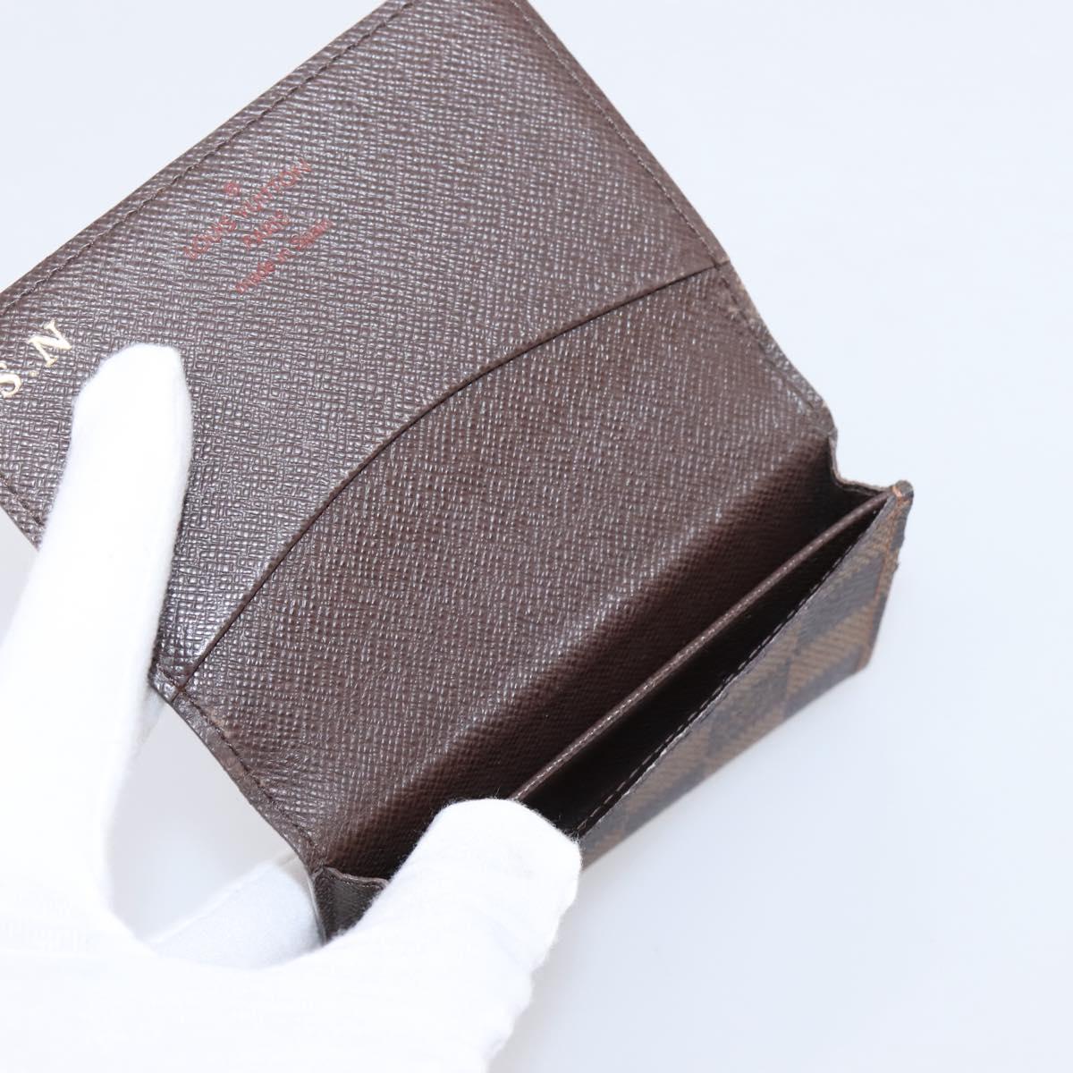 LOUIS VUITTON Damier Ebene Anvelop Cult De Vuitto Case N62920 LV Auth 205521