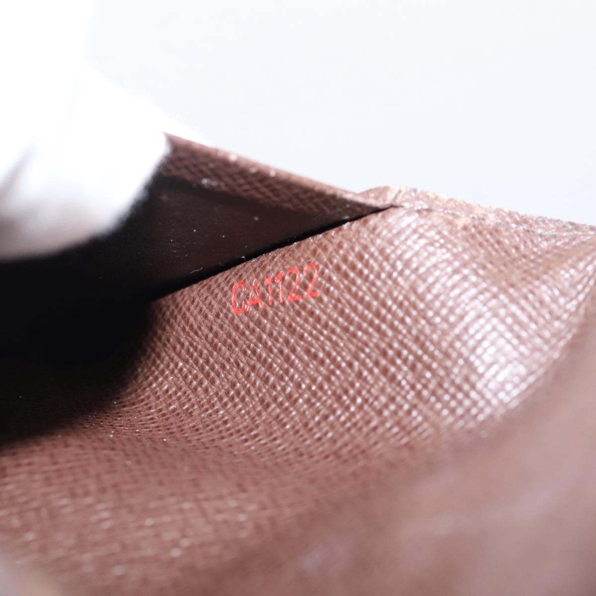 LOUIS VUITTON Damier Ebene Anvelop Cult De Vuitto Case N62920 LV Auth 205521