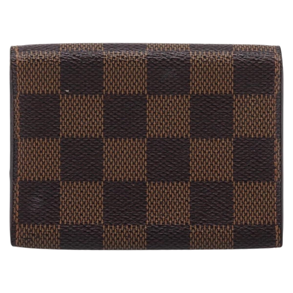 LOUIS VUITTON Damier Ebene Anvelop Cult De Vuitto Case N62920 LV Auth 205521