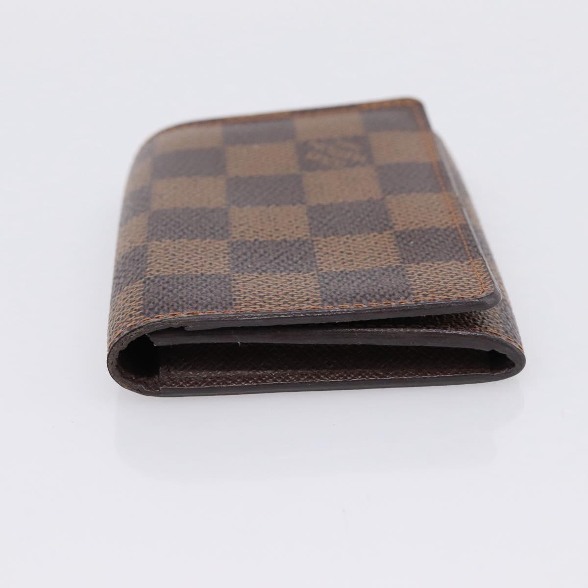 LOUIS VUITTON Damier Ebene Anvelop Cult De Vuitto Case N62920 LV Auth 205521