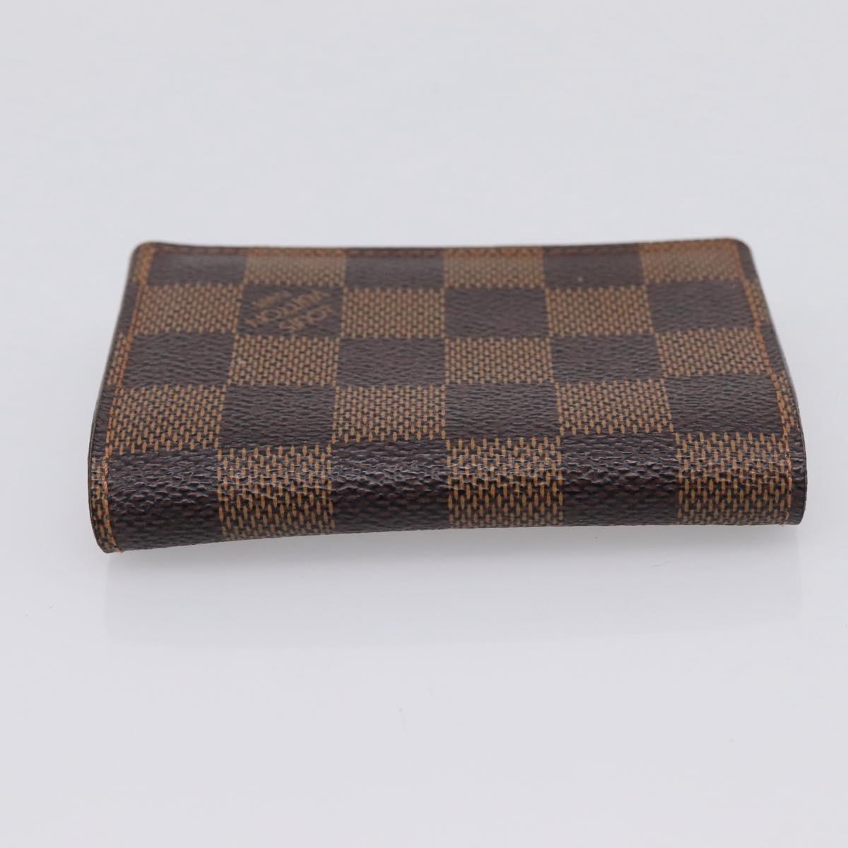 LOUIS VUITTON Damier Ebene Anvelop Cult De Vuitto Case N62920 LV Auth 205521