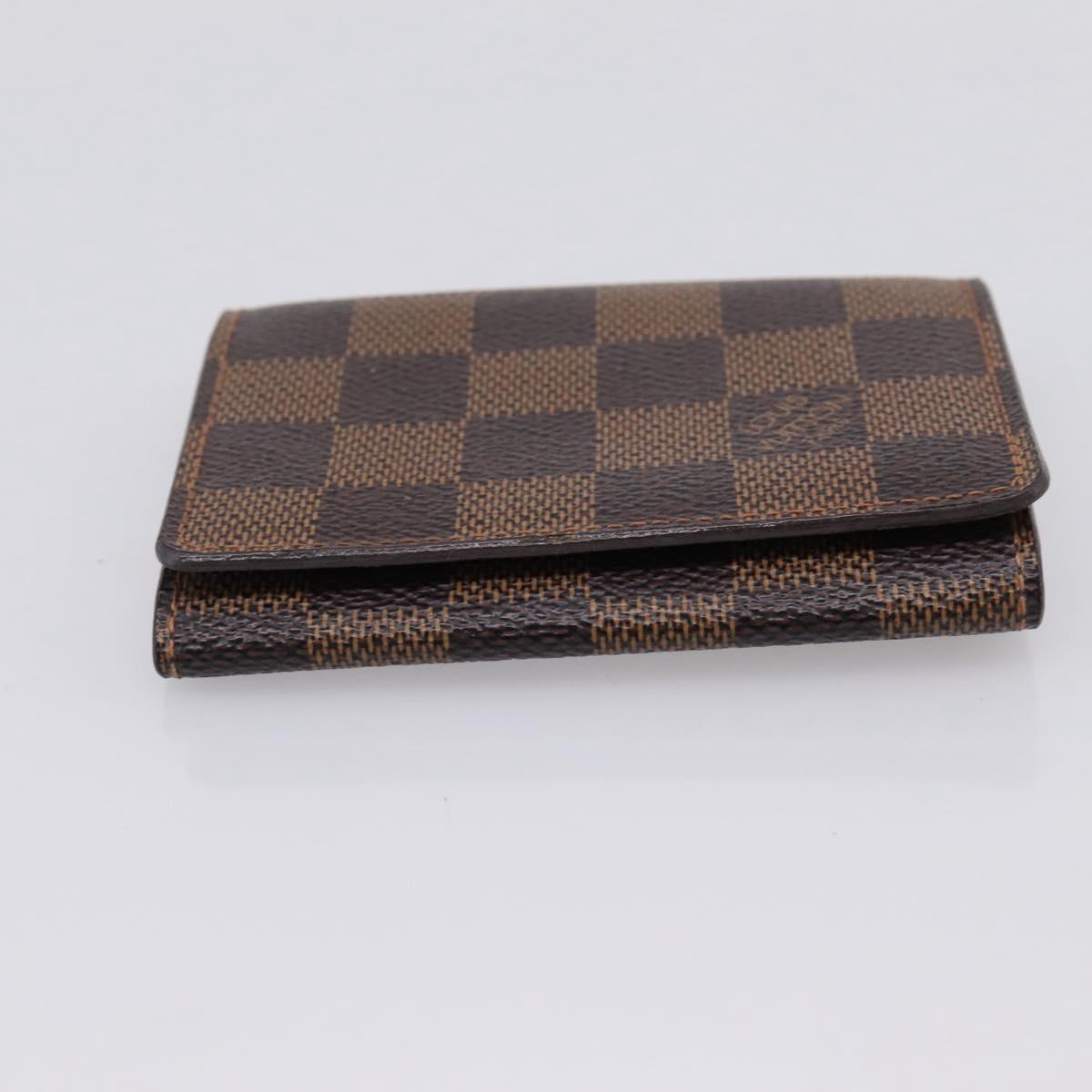 LOUIS VUITTON Damier Ebene Anvelop Cult De Vuitto Case N62920 LV Auth 205521