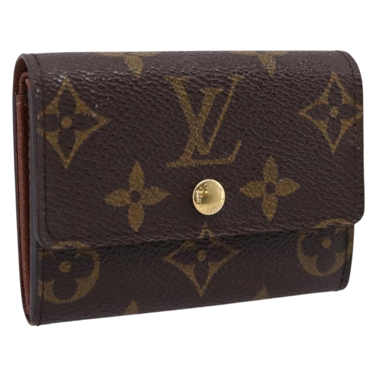 LOUIS VUITTON Monogram Porte Monnaie Plat Coin Purse M61930 LV Auth 205522