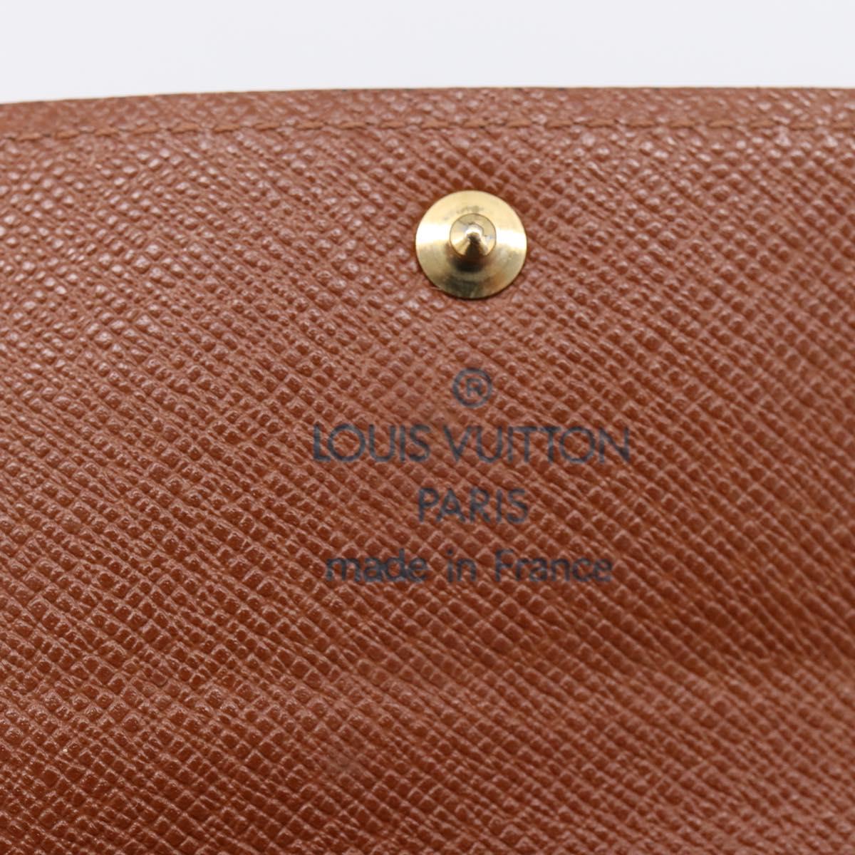 LOUIS VUITTON Monogram Porte Monnaie Plat Coin Purse M61930 LV Auth 205522