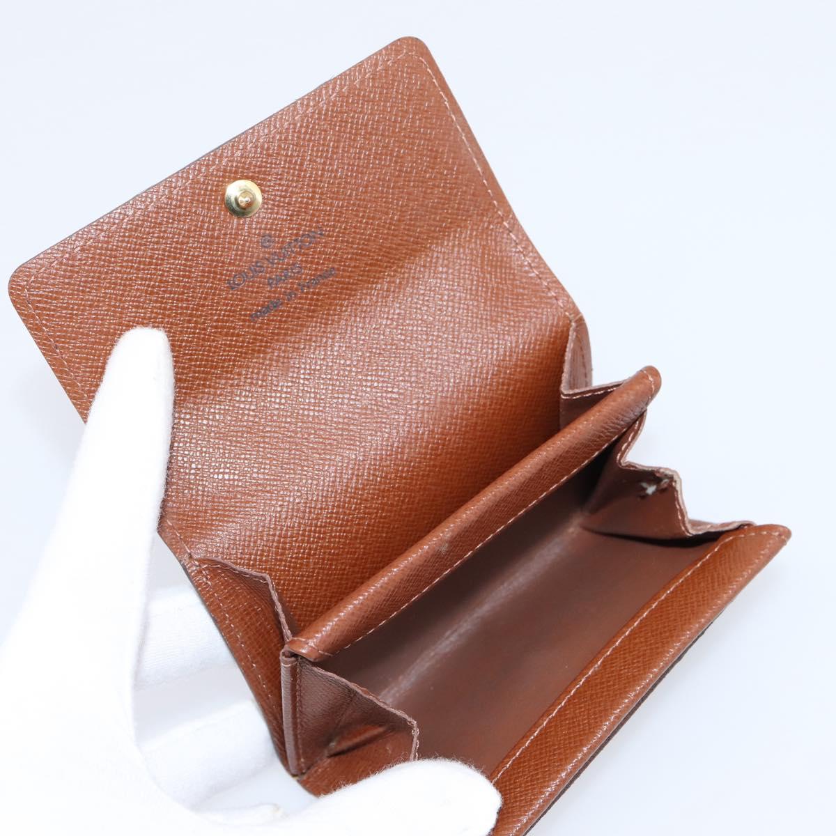 LOUIS VUITTON Monogram Porte Monnaie Plat Coin Purse M61930 LV Auth 205522
