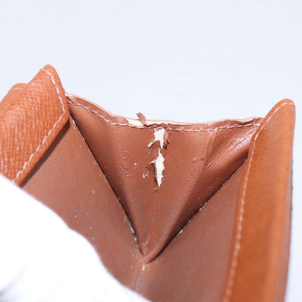 LOUIS VUITTON Monogram Porte Monnaie Plat Coin Purse M61930 LV Auth 205522