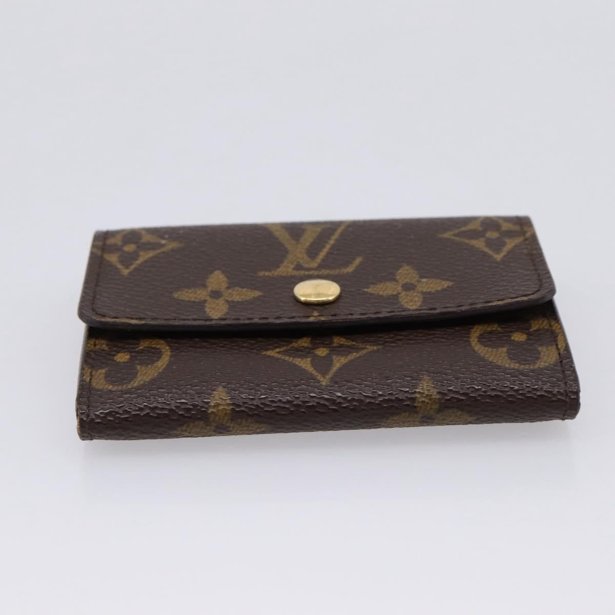 LOUIS VUITTON Monogram Porte Monnaie Plat Coin Purse M61930 LV Auth 205522