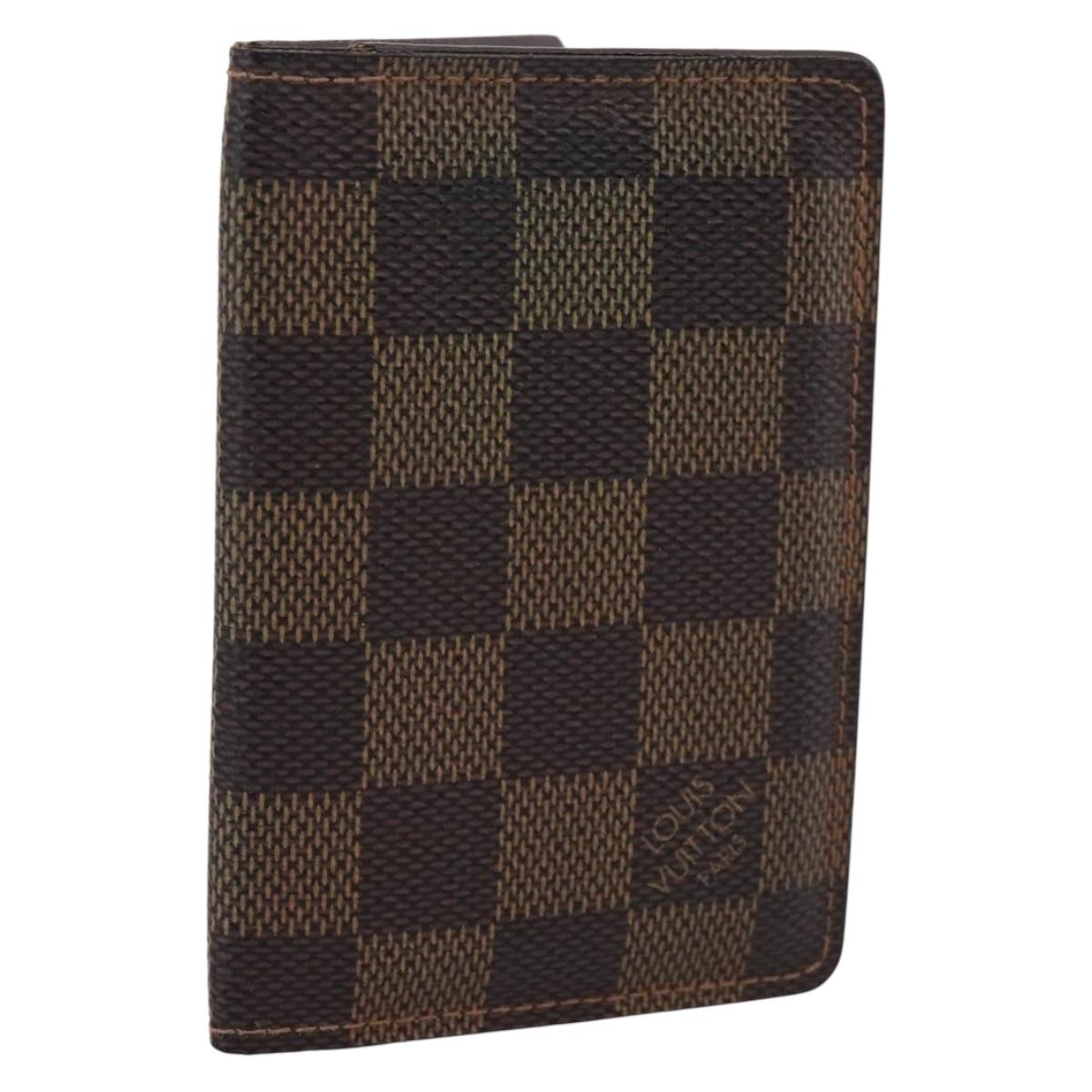 LOUIS VUITTON Damier Ebene Organizer Dupoch Card Case N63166 LV Auth 205524