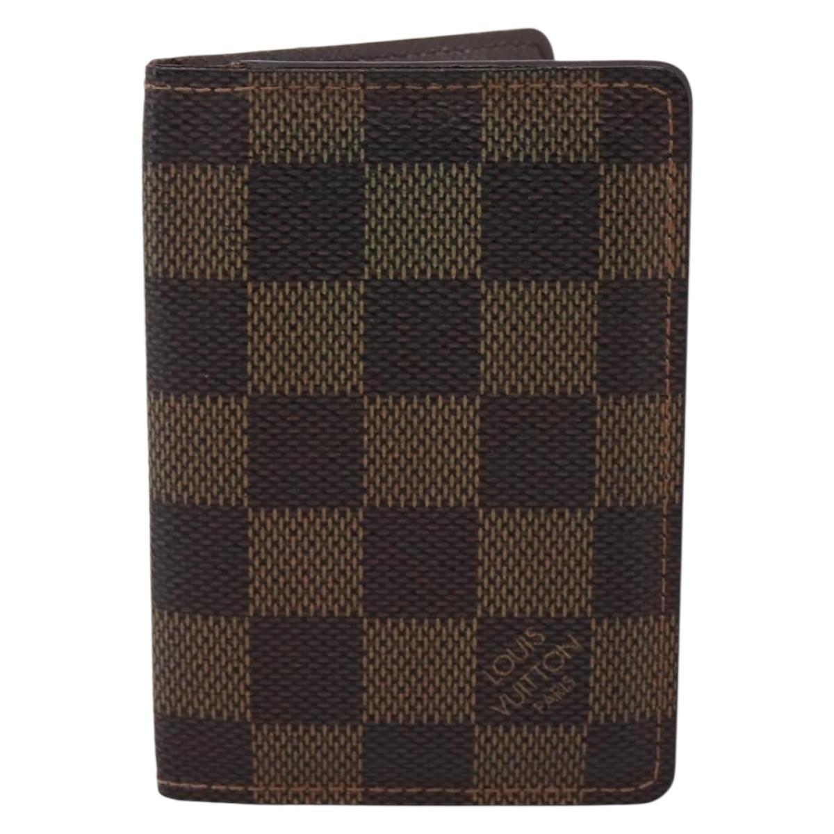 LOUIS VUITTON Damier Ebene Organizer Dupoch Card Case N63166 LV Auth 205524