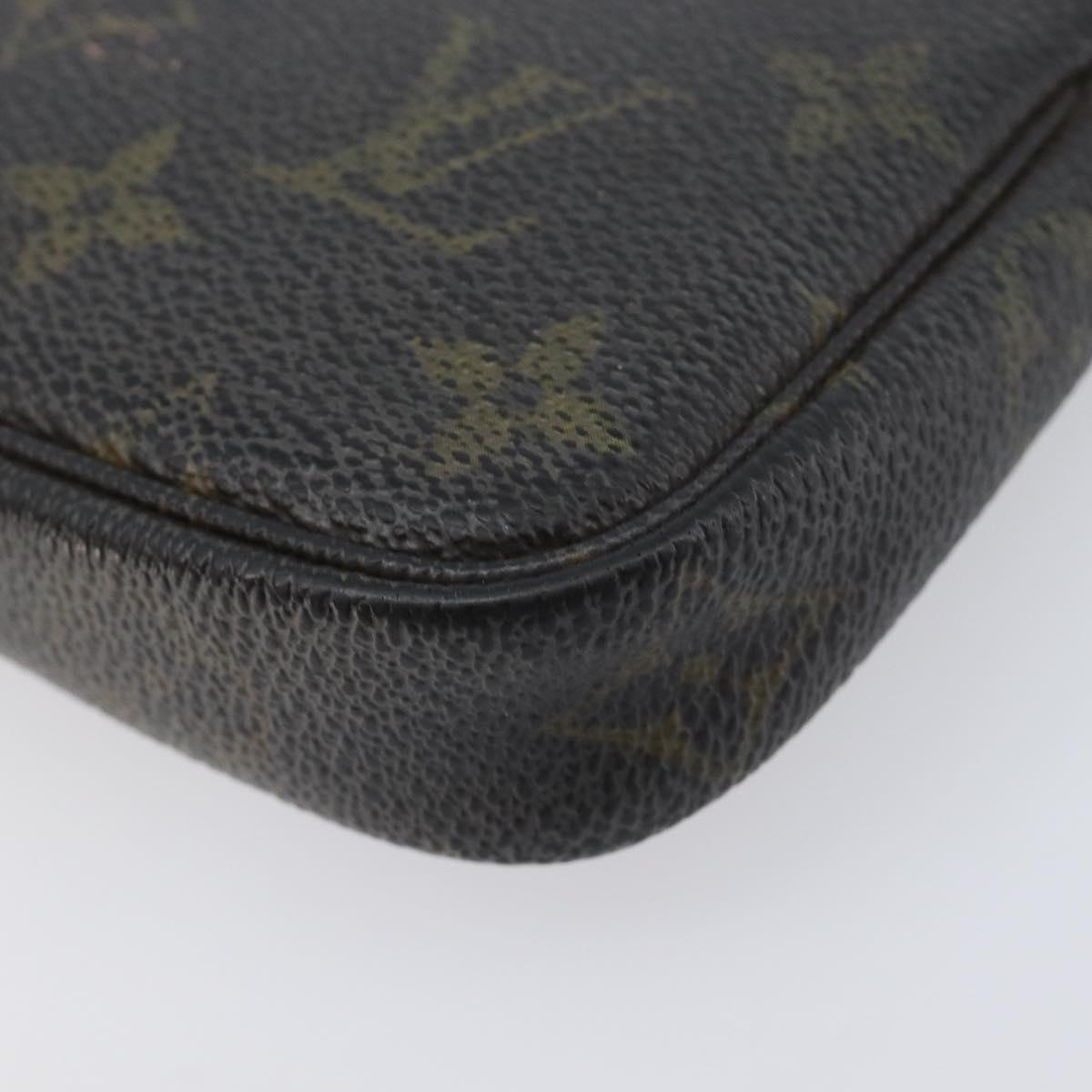 LOUIS VUITTON Monogram Mini Pochette Accessoires Pouch N41667 LV Auth 205526