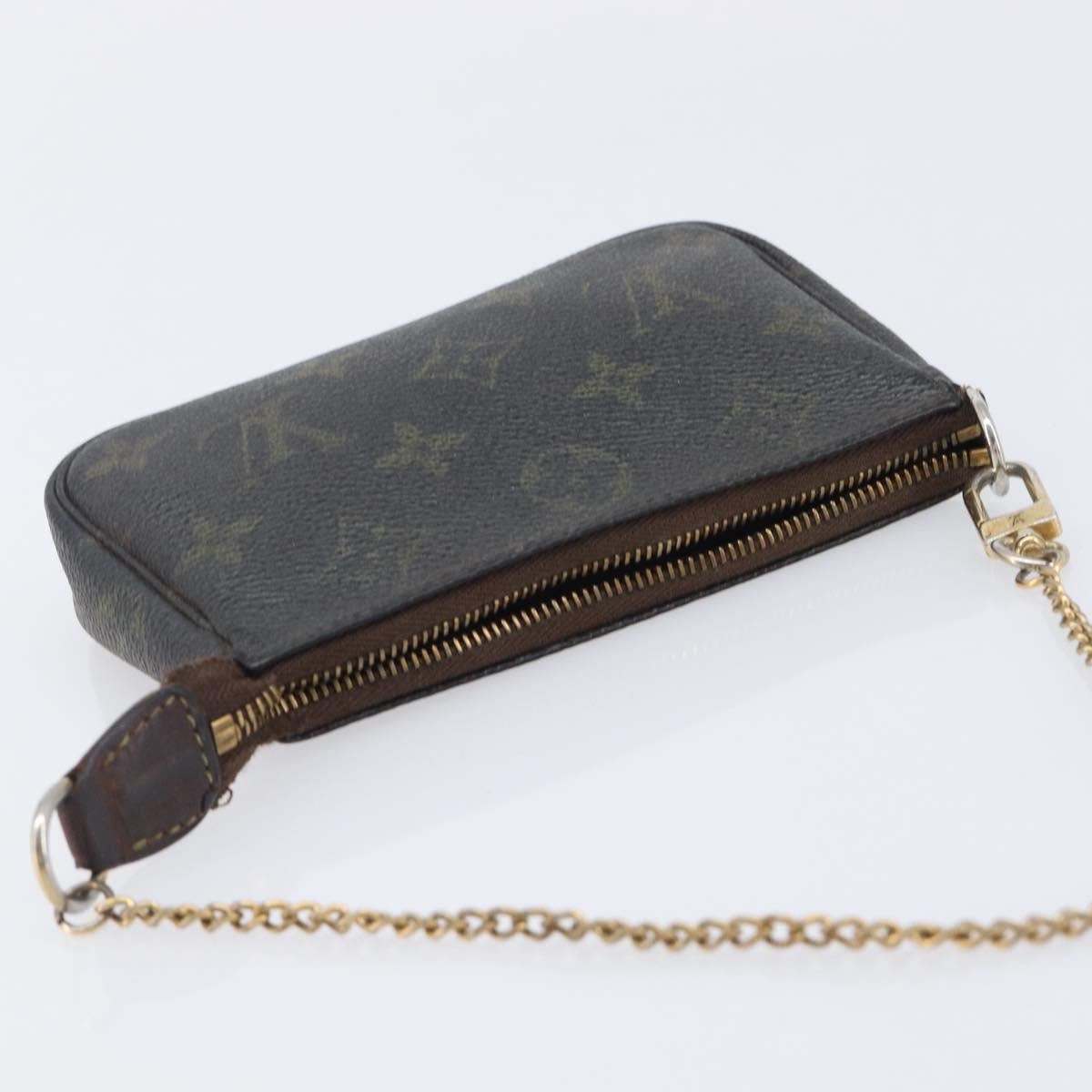 LOUIS VUITTON Monogram Mini Pochette Accessoires Pouch N41667 LV Auth 205526