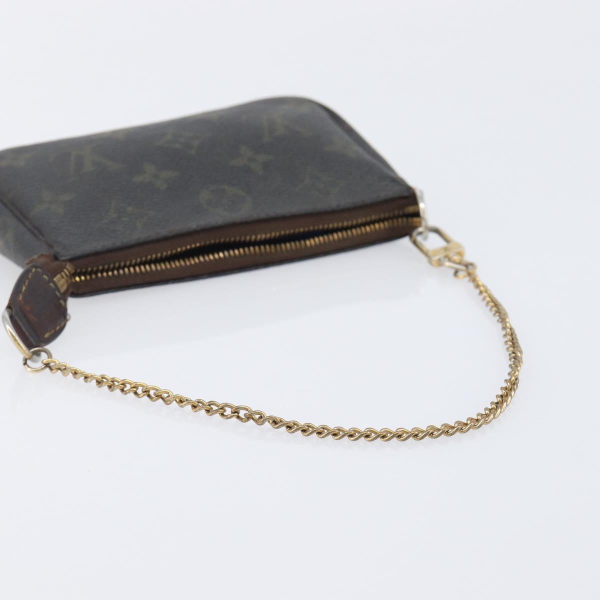 LOUIS VUITTON Monogram Mini Pochette Accessoires Pouch N41667 LV Auth 205526