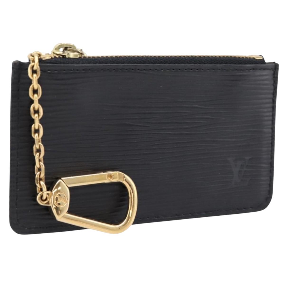 LOUIS VUITTON Epi Pochette Cles Coin Purse Black M63802 LV Auth 205535V