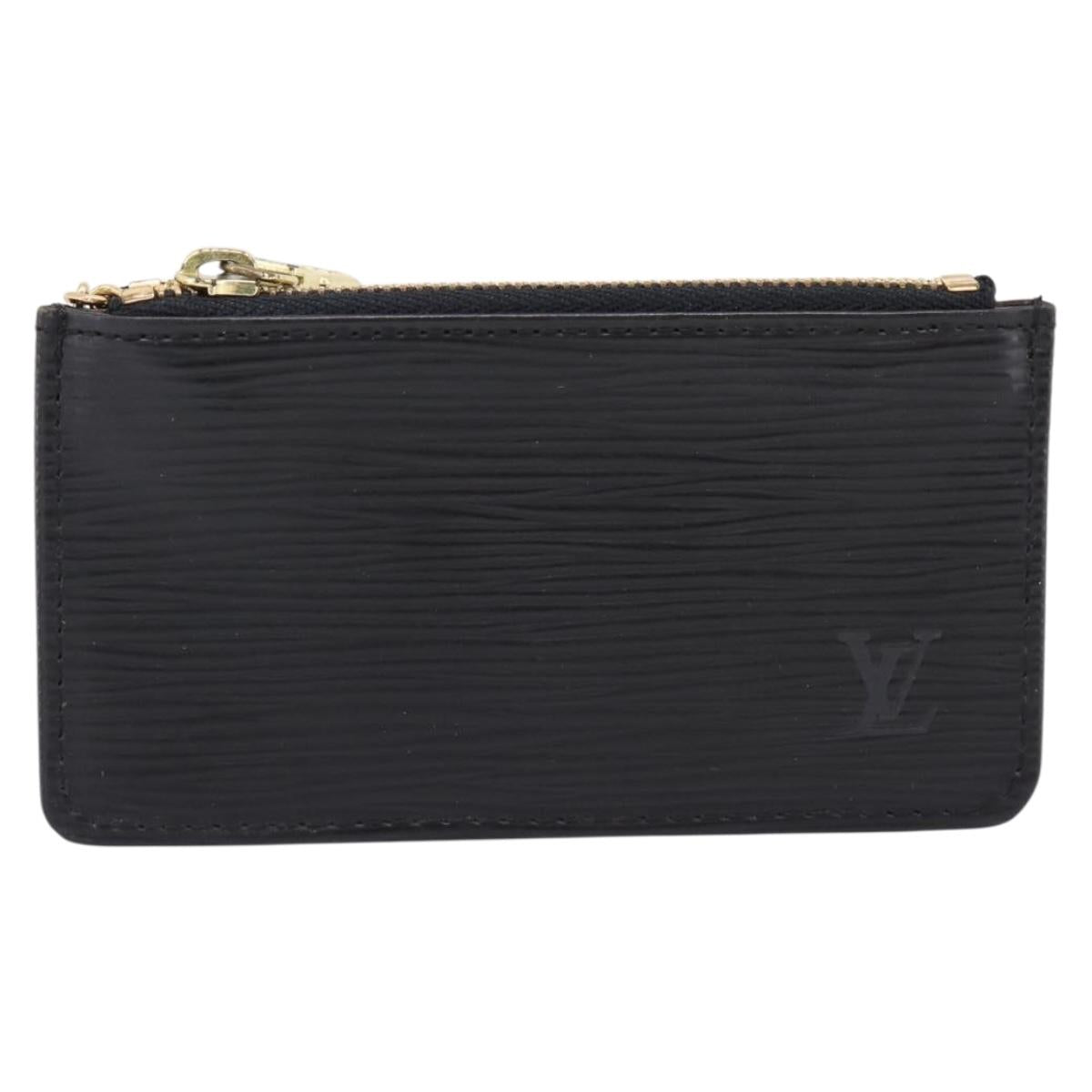 LOUIS VUITTON Epi Pochette Cles Coin Purse Black M63802 LV Auth 205535V