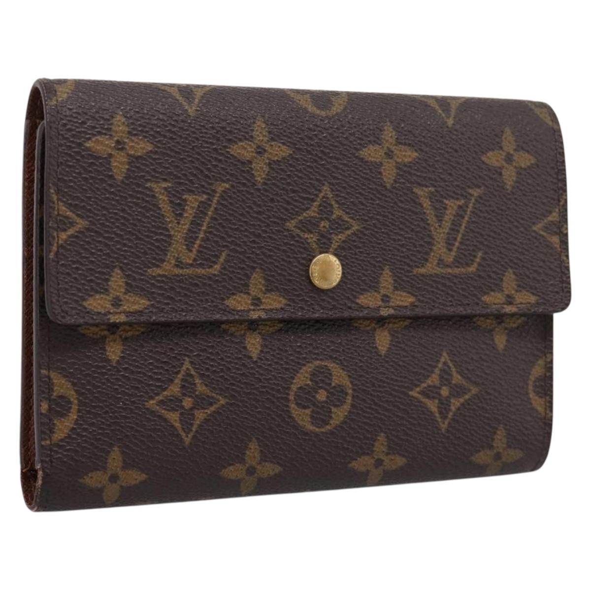 LOUIS VUITTON Monogram Porte TresorEtui Papie Wallet M61202 LV Auth 205540A
