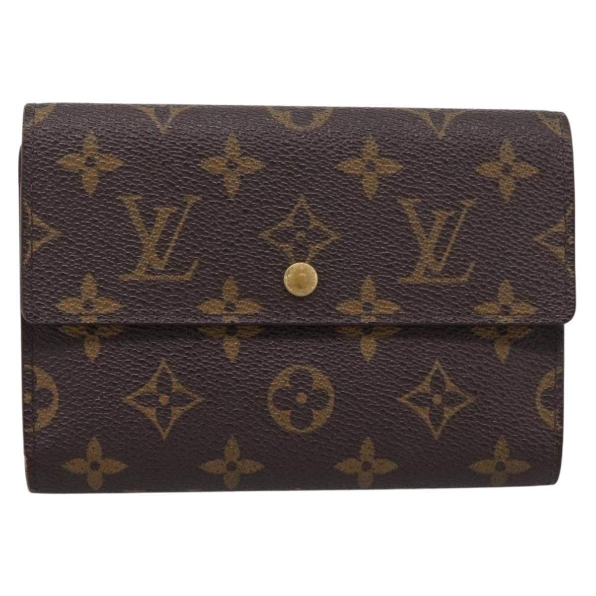 LOUIS VUITTON Monogram Porte TresorEtui Papie Wallet M61202 LV Auth 205540A