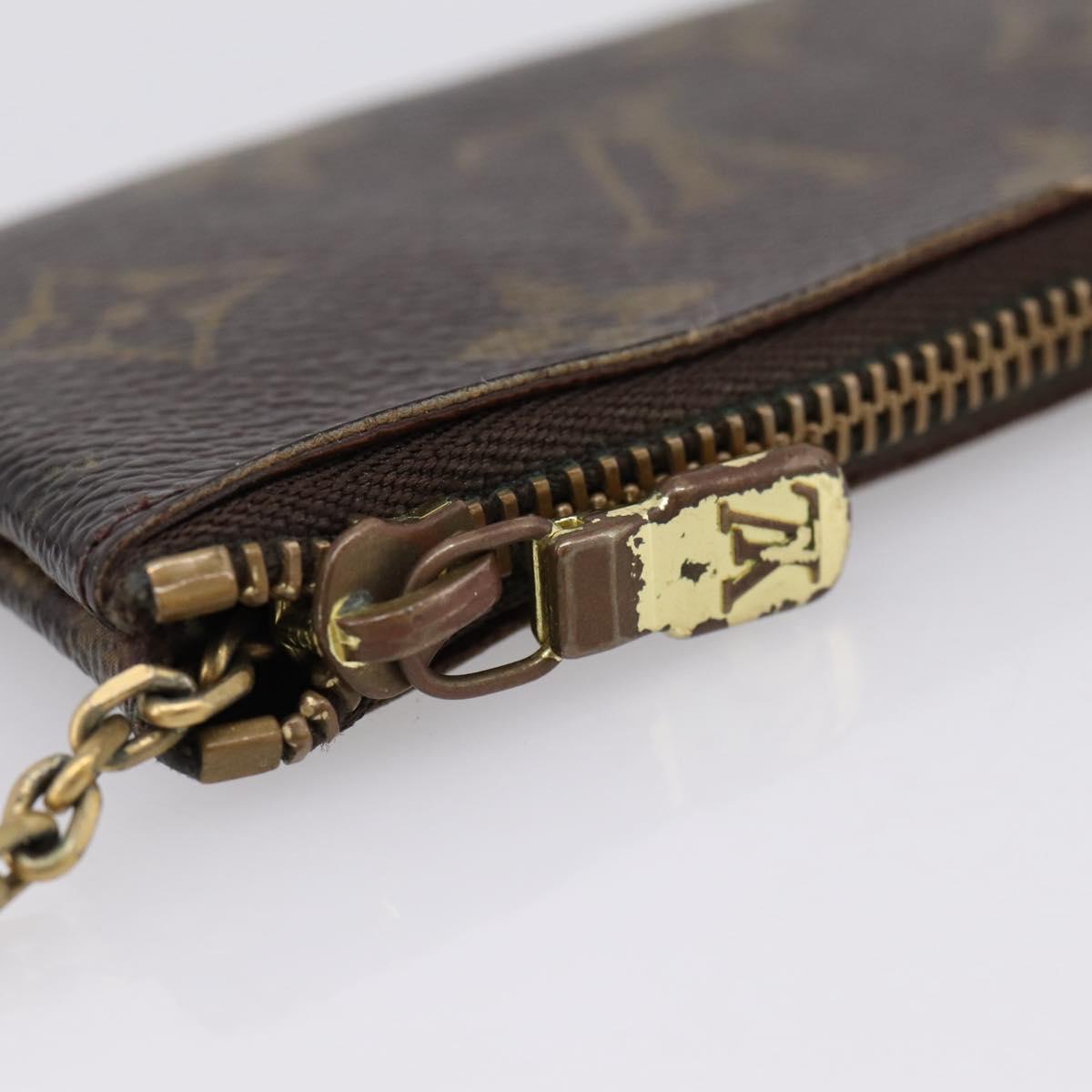 LOUIS VUITTON Monogram Pochette Cles Coin Purse M62650 LV Auth 205542