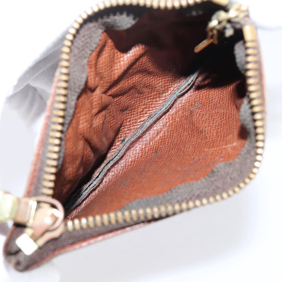 LOUIS VUITTON Monogram Pochette Cles Coin Purse M62650 LV Auth 205542