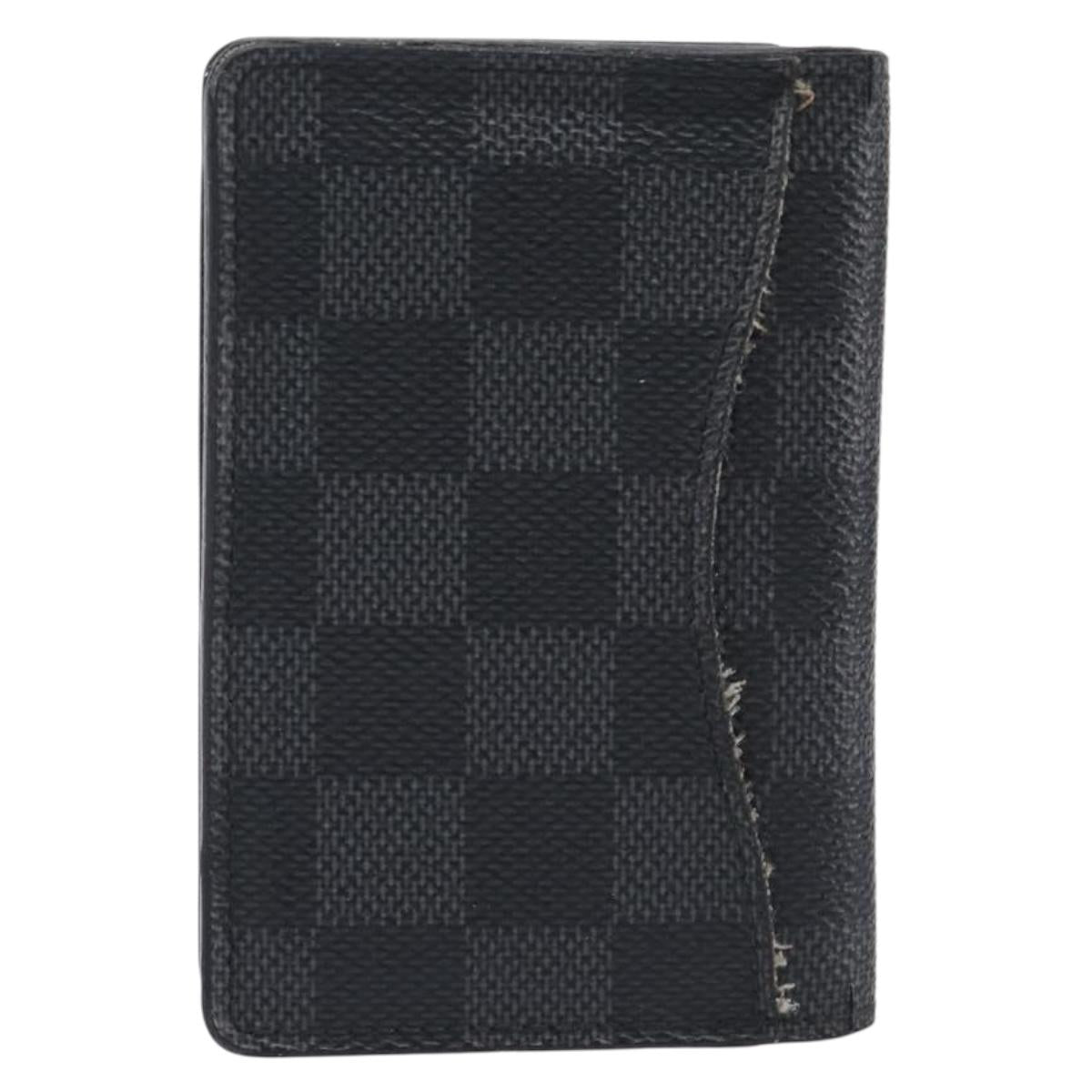 LOUIS VUITTON Damier Grafitte Organizer Dupoch Card Case N63257 LV Auth 205549