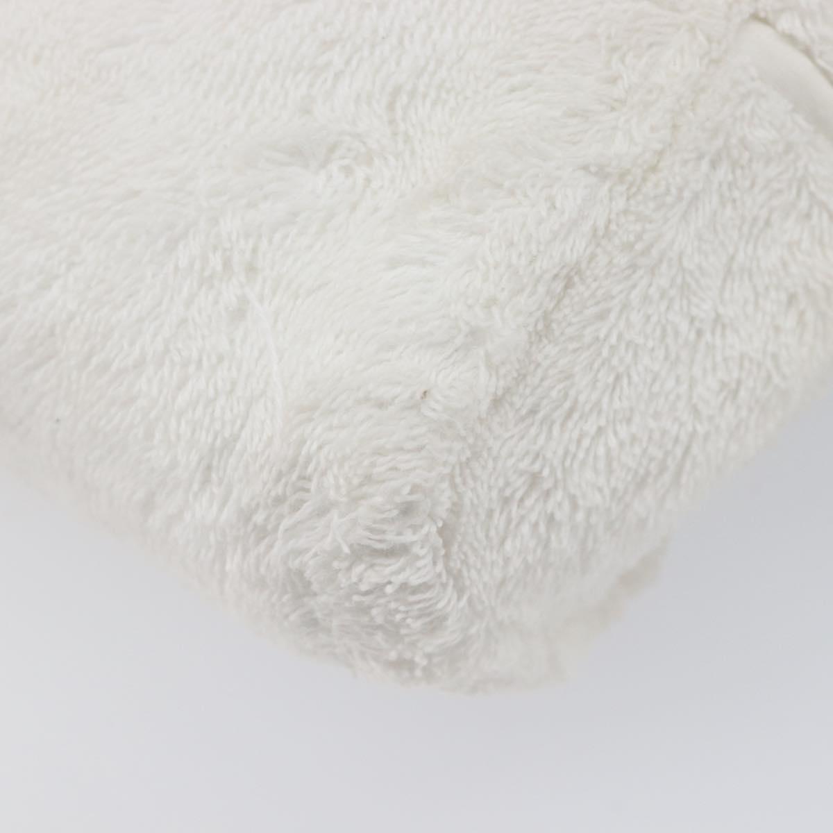 Christian Dior Hand Bag Pile White Auth 205716
