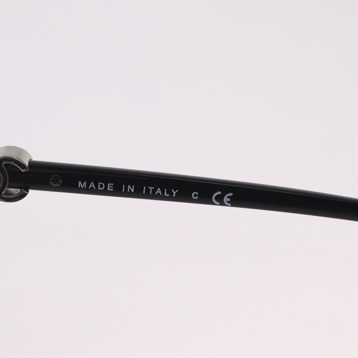 CHANEL Sunglasses plastic Black Silver CC Auth 205725M